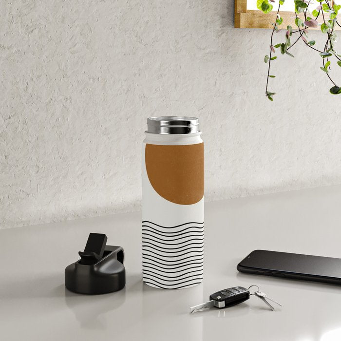 Abstract Landscape, Gold Sun Water Bottle Gallery Image 4