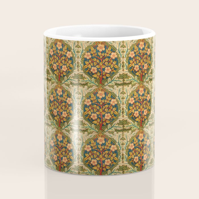 William Morris "Rose Wreath" Coffee Mug Gallery Image 4