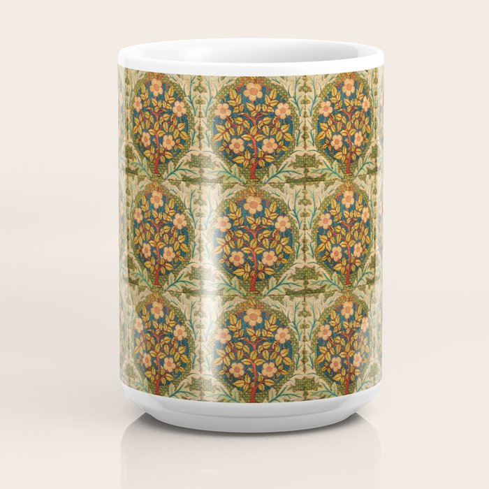 William Morris "Rose Wreath" Coffee Mug Gallery Image 4