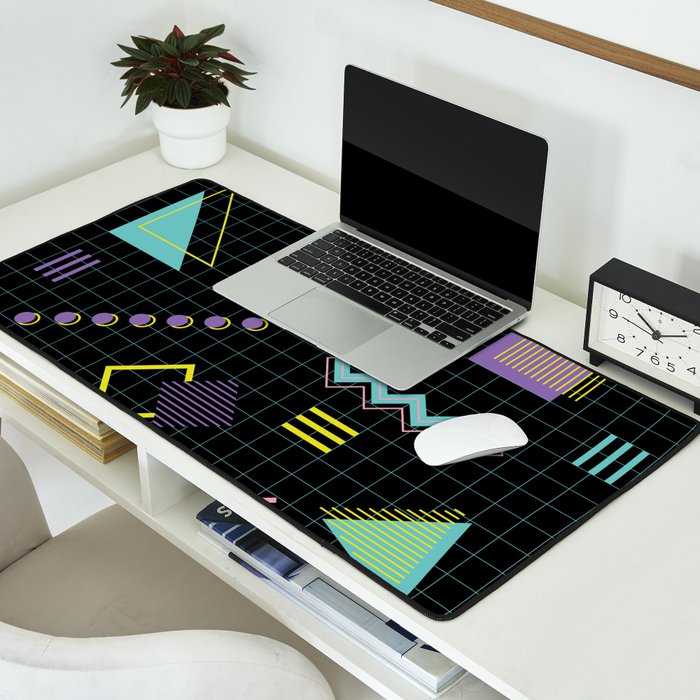 Memphis Pattern 4 - 80s Retro Desk Mat Gallery Image 2