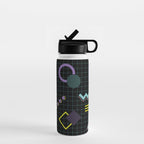 Memphis Pattern 4 - 80s Retro Water Bottle Gallery Image 1