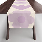 Natural Miscellany Scandi Retro Modern Pattern in Lilac and Cream  Table Runner Gallery Image 1