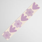 Natural Miscellany Scandi Retro Modern Pattern in Lilac and Cream  Table Runner Gallery Image 3