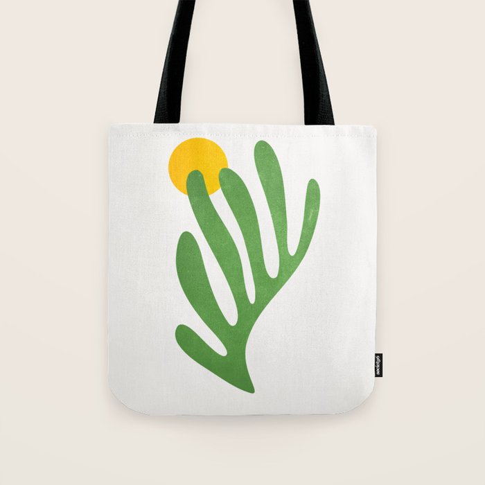 Green Leaf & Sun: Matisse Edition | Mid Century Series Tote Bag Gallery Image 1