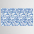 chinoiserie toile blue Tablecloth Gallery Image 2