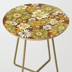 70s Retro Flower Power boho pattern Side Table Gallery Image 2