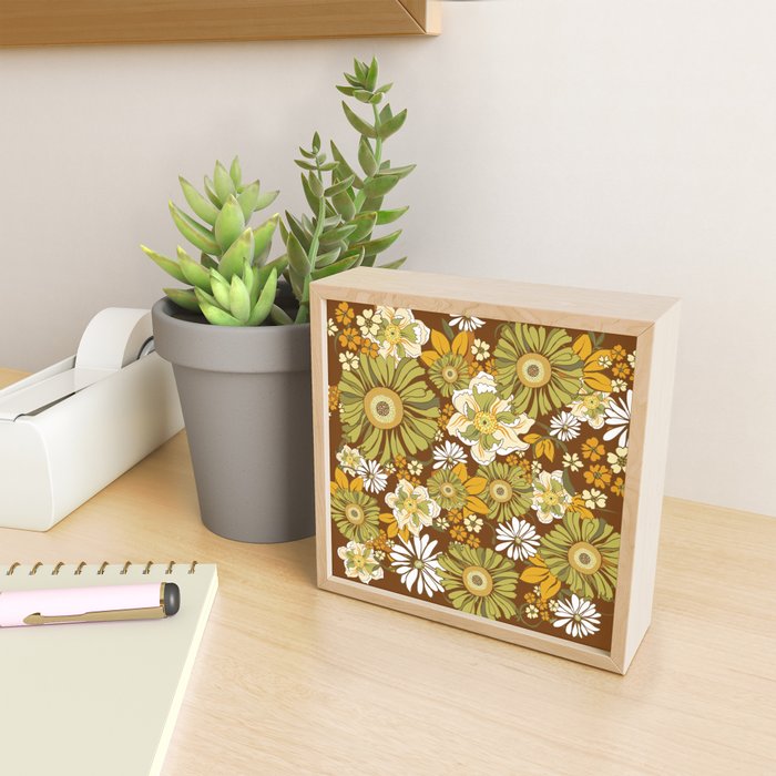 70s Retro Flower Power boho pattern Mini Art Print Gallery Image 2