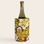 70s Retro Flower Power boho pattern Wine Chiller Gallery Image 1