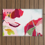 abstract floral bloom Outdoor Rug Gallery Image 1
