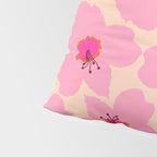 Orange And Pink Retro Floral Pillow Sham Gallery Image 4