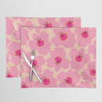 Orange And Pink Retro Floral Placemat Gallery Image 1
