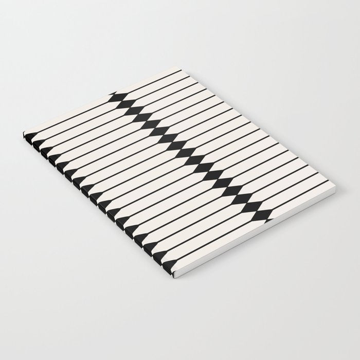 Minimal Geometric Pattern - Black Notebook Gallery Image 1