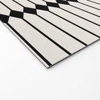Minimal Geometric Pattern - Black Welcome Mat Gallery Image 2