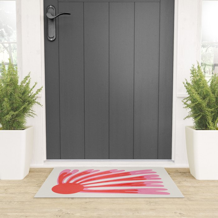 Tart & Amaranth: Wild Flower | Matisse Foliage Paper Cutouts Welcome Mat Gallery Image 3