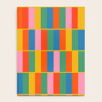 Long Blocks Colourful Geometric Check Pattern in Rainbow Pop Colors Notebook Gallery Image 4