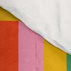 Long Blocks Colourful Geometric Check Pattern in Rainbow Pop Colors Comforter Gallery Image 4