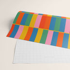 Long Blocks Colourful Geometric Check Pattern in Rainbow Pop Colors Wrapping Paper Gallery Image 2