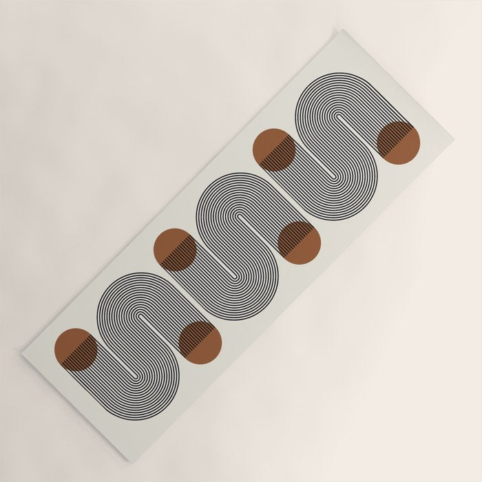 Abstraction_SUN_LINE_POP_ART_Minimalism_S001S Yoga Mat Gallery Image 1