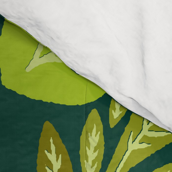 Cheetah Couple Illustration, Wild Cat Jungle Nature, Mandala Painting, Wildlife Tropical Tiger Comforter Gallery Image 4