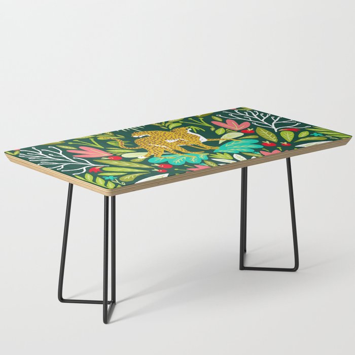 Cheetah Couple Illustration, Wild Cat Jungle Nature, Mandala Painting, Wildlife Tropical Tiger Coffee Table Gallery Image 1