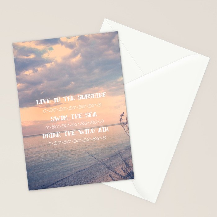 Live in the Sunshine, Swim the Sea Stationery Card Gallery Image 2