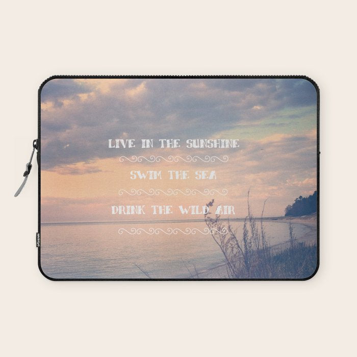 Live in the Sunshine, Swim the Sea Laptop Sleeve Gallery Image 1
