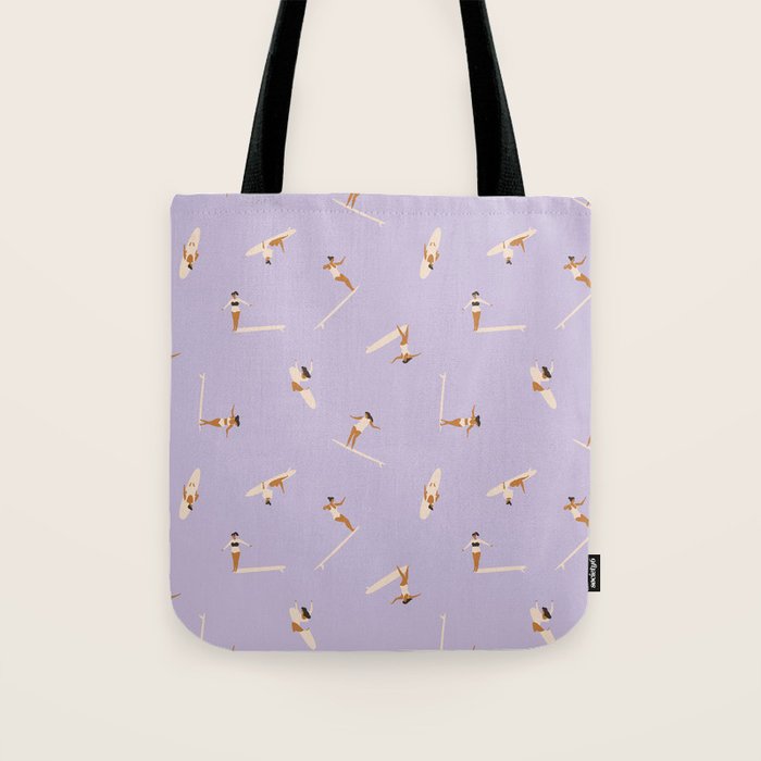 Surf girls in violet Tote Bag Gallery Image 1