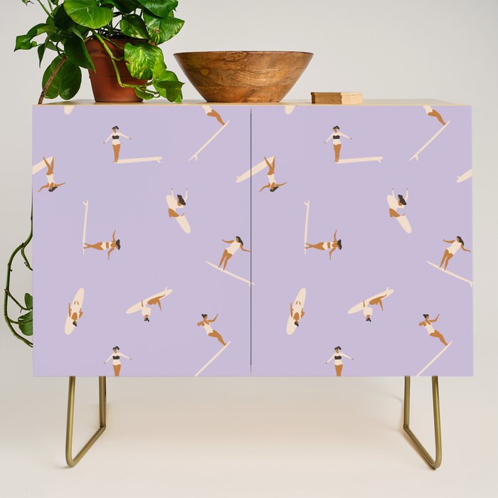 Surf girls in violet Credenza Gallery Image 1
