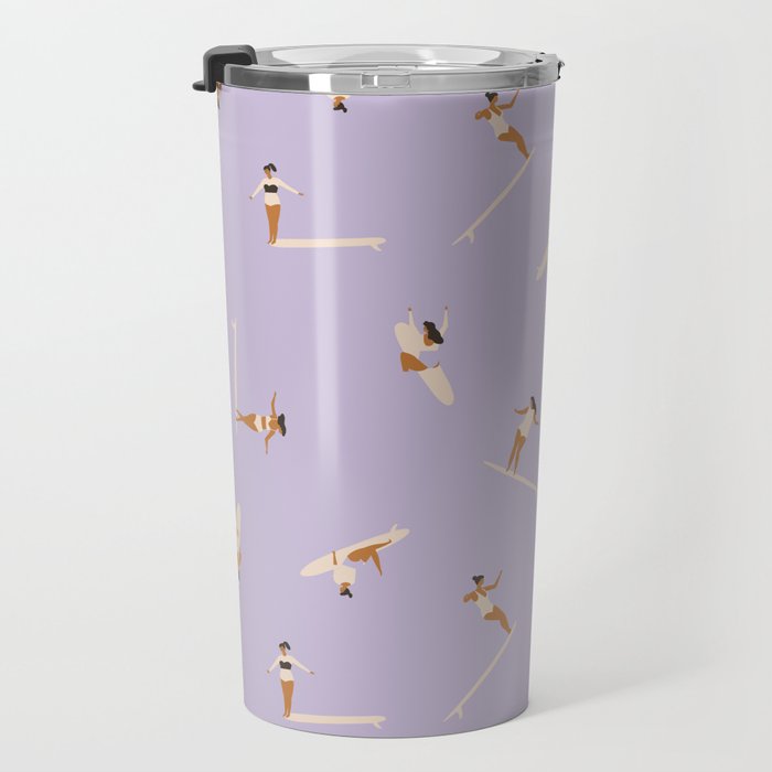 Surf girls in violet Travel Mug Gallery Image 3