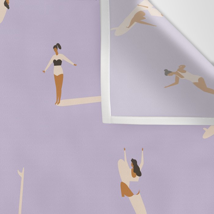 Surf girls in violet Wall Tapestry Gallery Image 3
