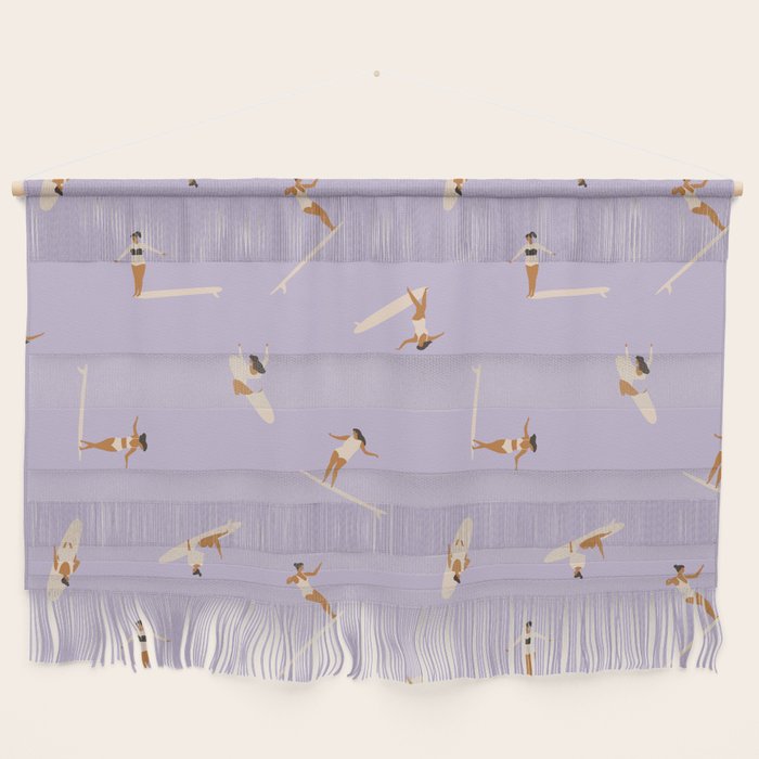 Surf girls in violet Wall Hanging Gallery Image 1