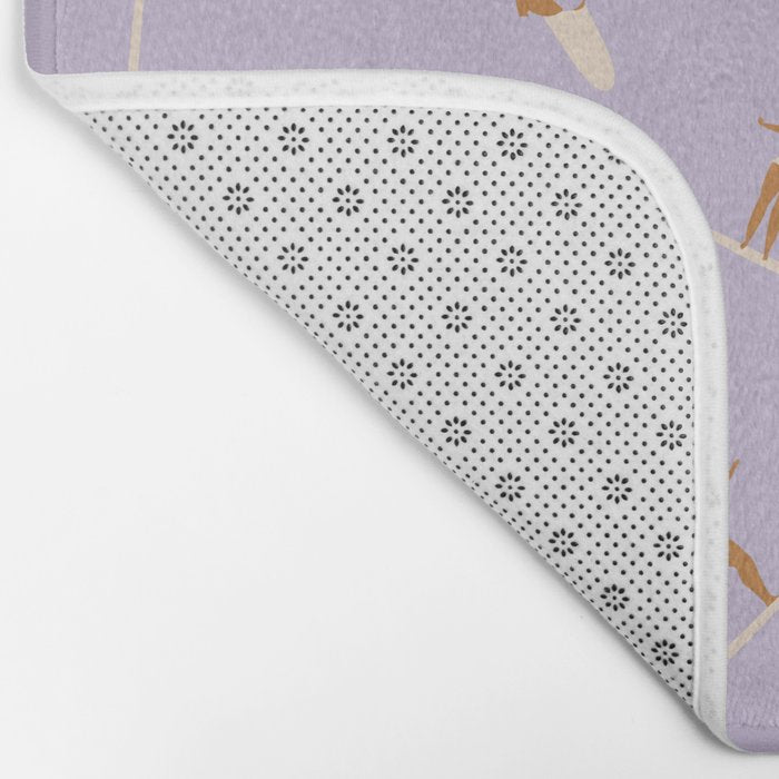 Surf girls in violet Bath Mat Gallery Image 2