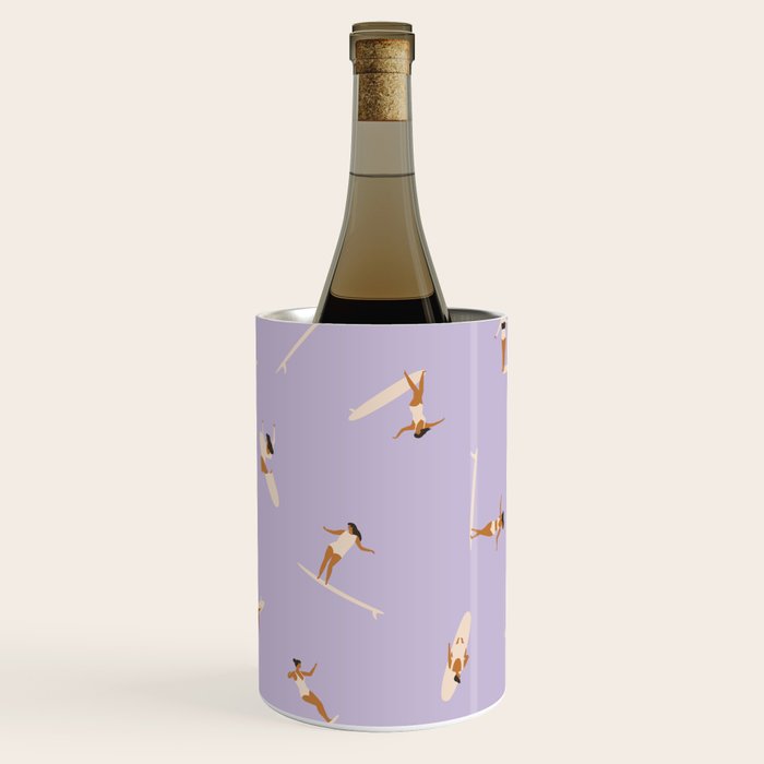Surf girls in violet Wine Chiller Gallery Image 1