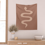 Minimal Snake - Neutral Rose Wall Tapestry Gallery Image 2