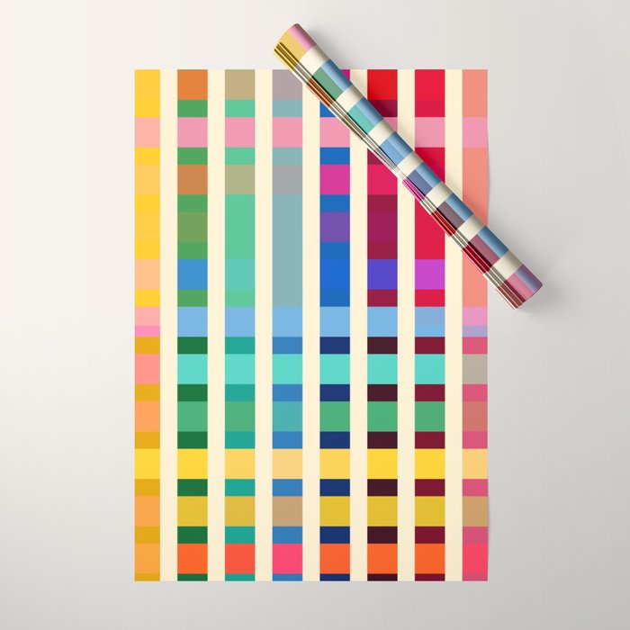 Futuristic Cyber Rainbow Crossing Wrapping Paper Gallery Image 1