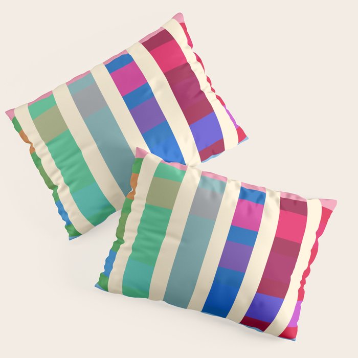 Futuristic Cyber Rainbow Crossing Pillow Sham Gallery Image 3