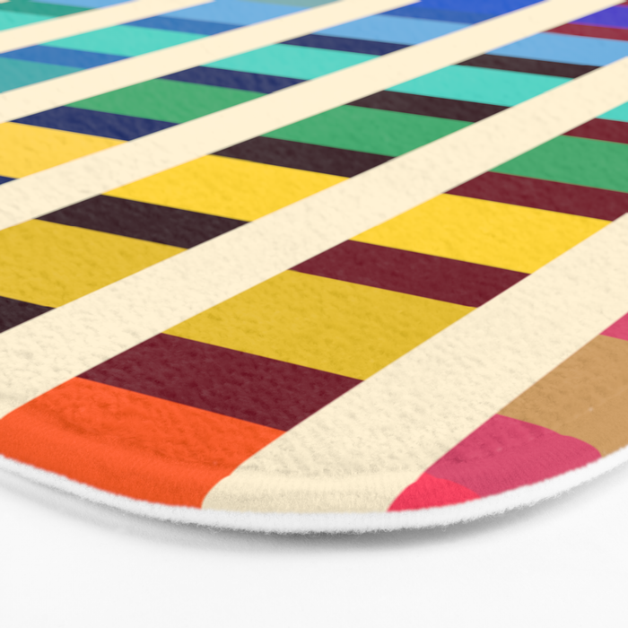 Futuristic Cyber Rainbow Crossing Bath Mat Gallery Image 3