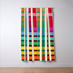 Futuristic Cyber Rainbow Crossing Window Curtain Gallery Image 3
