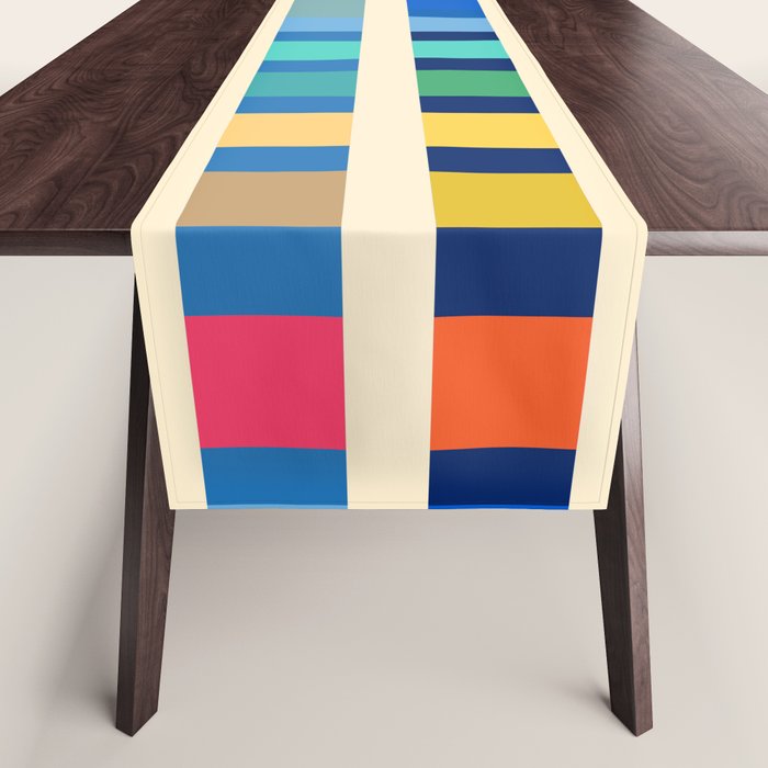 Futuristic Cyber Rainbow Crossing Table Runner Gallery Image 1