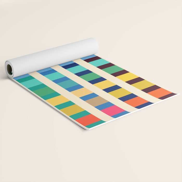 Futuristic Cyber Rainbow Crossing Yoga Mat Gallery Image 2