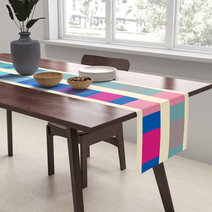 Futuristic Cyber Rainbow Crossing Table Runner Gallery Image 2