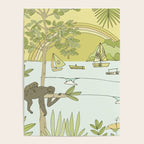 postcard from paradise // costa rica tropical // retro surf art by surfy birdy Poster Gallery Image 4