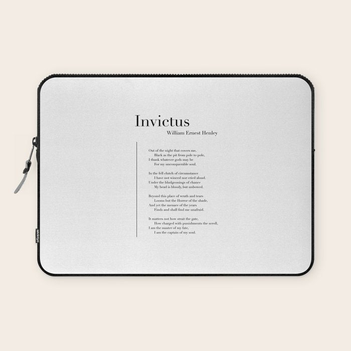 Invictus by William Ernest Henley Laptop Sleeve Gallery Image 1