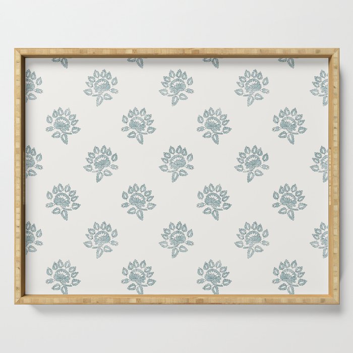 Small Distressed Block Print - Seaglass Serving Tray Gallery Image 1