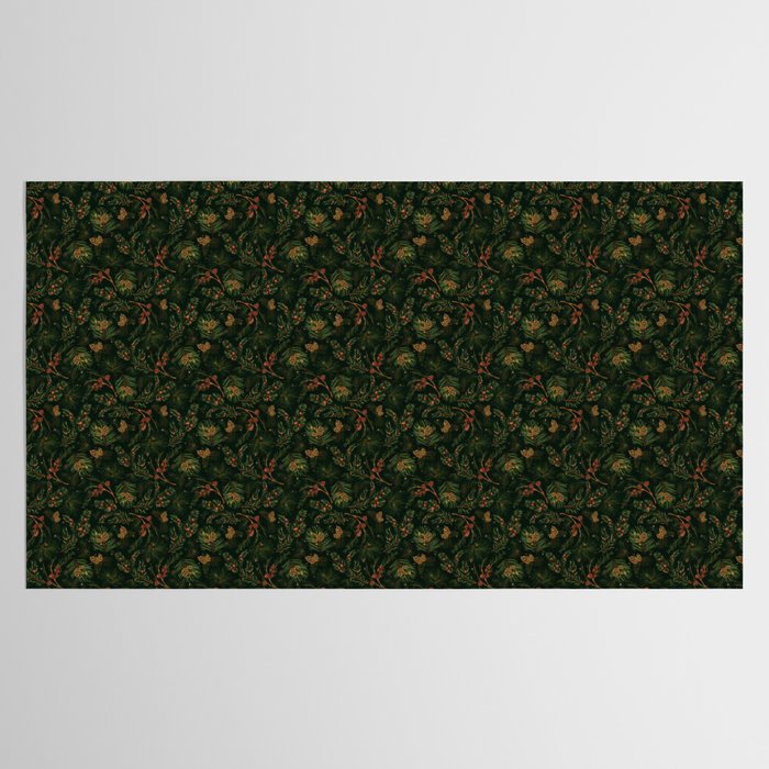 Christmas Spruce Dark Green Tablecloth Gallery Image 2