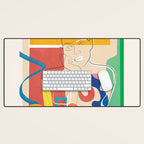 Abstract Woman 10 Desk Mat Gallery Image 1