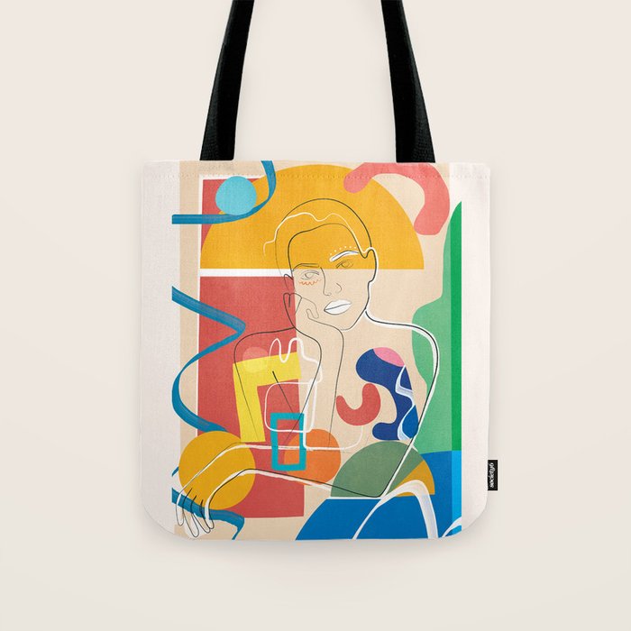 Abstract Woman 10 Tote Bag Gallery Image 1
