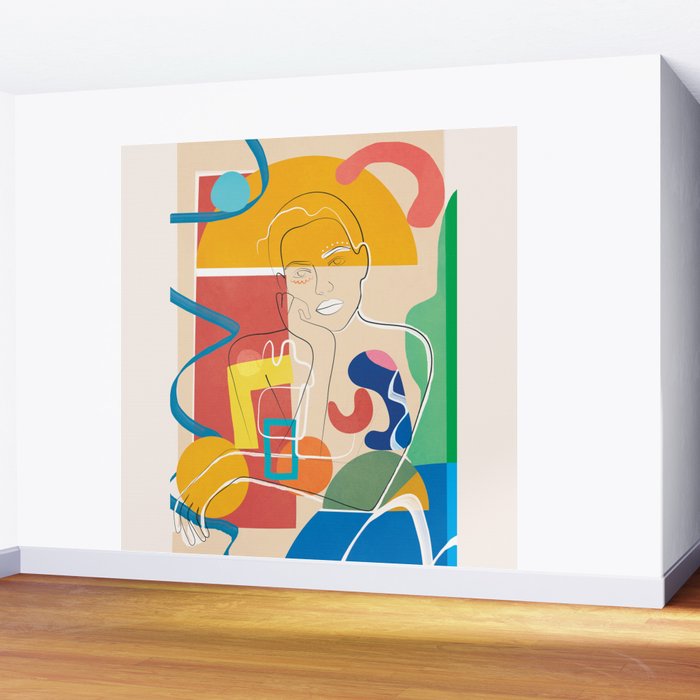 Abstract Woman 10 Wall Mural Gallery Image 2