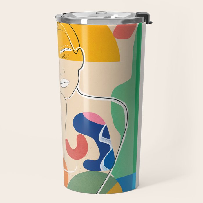 Abstract Woman 10 Travel Mug Gallery Image 2