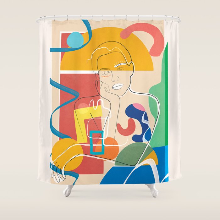 Abstract Woman 10 Shower Curtain Gallery Image 1